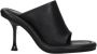 JW Anderson Zwarte Leren Open Teen Sandalen - Thumbnail 1