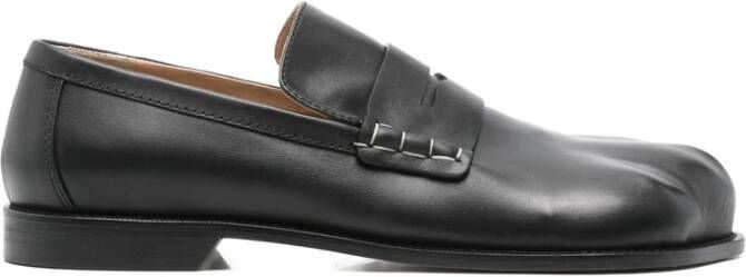 JW Anderson Zwarte Leren Penny Strap Instap Schoenen