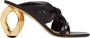 JW Anderson Zwarte leren slippers - Thumbnail 1