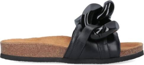 JW Anderson Zwarte platte schoenen met slide sandalen Zwart Dames