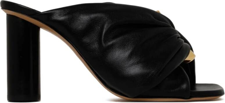 JW Anderson Zwarte Twist Detail Leren Muiltjes