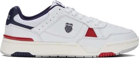K-Swiss Match Pro leren sneakers wit donkerblauw rood
