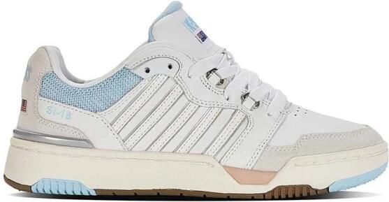K-Swiss SI-118 Rival sneakers wit lichtblauw oranje