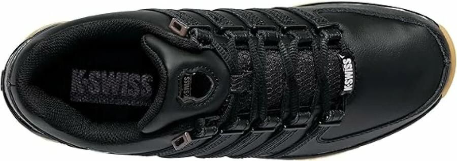 K-Swiss Rinzler Heren Leer Sneakers Sport Casual Schoenen Zwart 01235-050-M - Foto 4