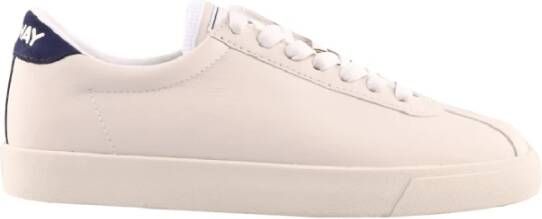 K-way Stijlvolle witte sneakers met blauw detail White Heren