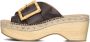 Kanna Bruine Plateau Slippers met Bamboe Gesp - Thumbnail 2