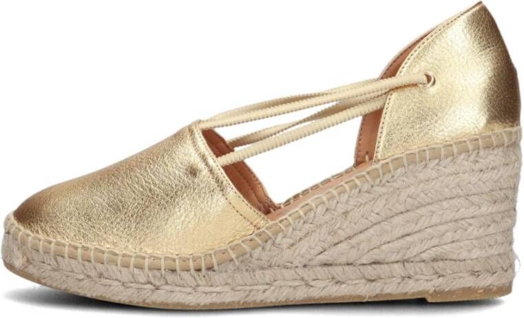 Kanna Gouden Espadrilles met Sleehak