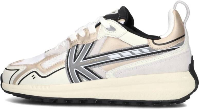 Kaotiko Detroit Sneakers Dames Leren Sneaker Beige - Foto 2