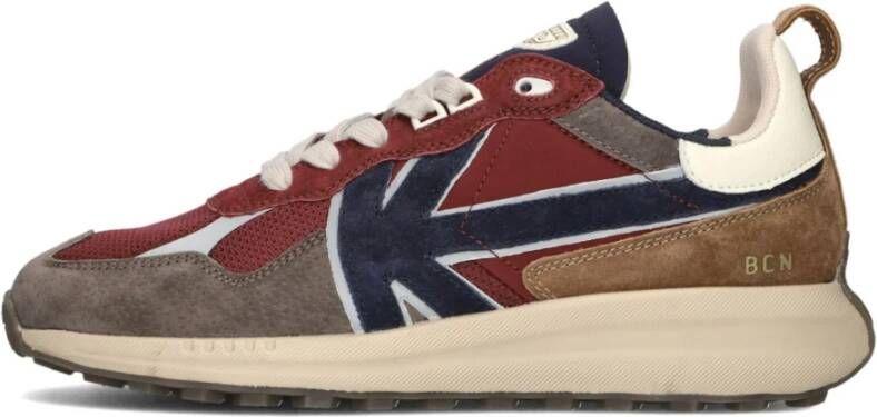 Kaotiko Rode Suède Lage Sneakers