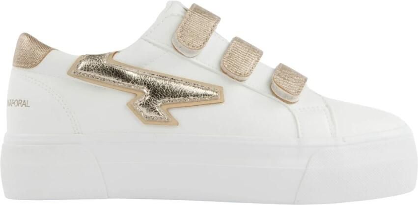 Kaporal Witte en Gouden Platform Sneakers