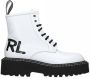 Karl Lagerfeld Witte Enkellaarzen Casual Gesloten Platte Schoenen White Dames - Thumbnail 3