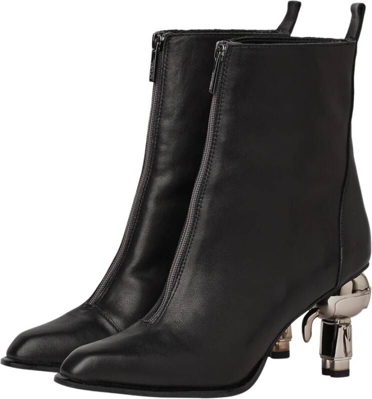 Karl Lagerfeld Ikonik Heel Zip Ankle Boots Zwart Dames