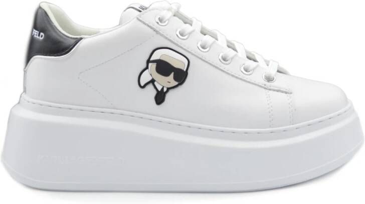 Karl Lagerfeld Casual Sneakers met 6cm Hak White Dames