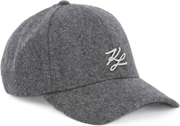 Karl Lagerfeld Dameshoed met zilverkleurige logodetails