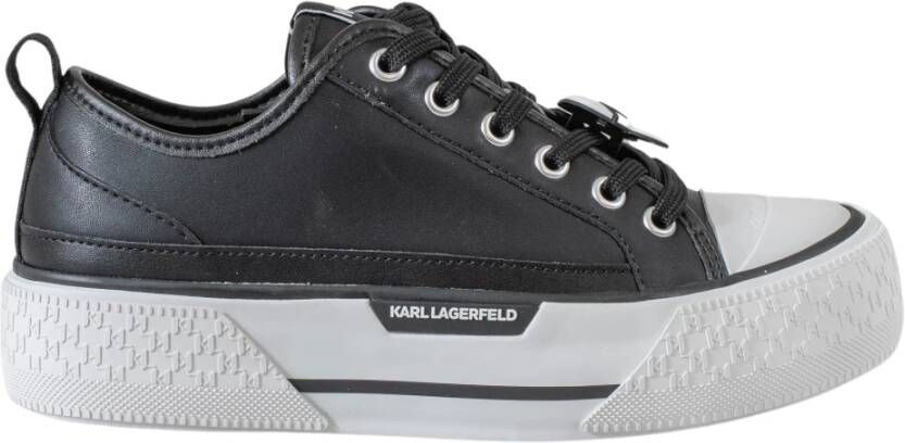 Karl Lagerfeld Elegante en comfortabele leren sneakers Black Dames