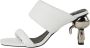 Karl Lagerfeld Witte Leren Blokhak Sandalen White Dames - Thumbnail 2
