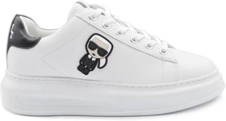 Karl Lagerfeld women's shoes leather trainers sneakers K Ikonik Kapri Wit Dames - Foto 4