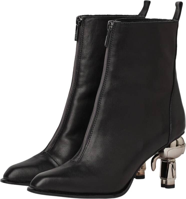 Karl Lagerfeld Ikonik Heel Zip Ankle Boots Zwart Dames