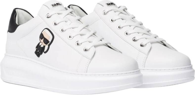 Karl Lagerfeld women's shoes leather trainers sneakers K Ikonik Kapri Wit Dames - Foto 3