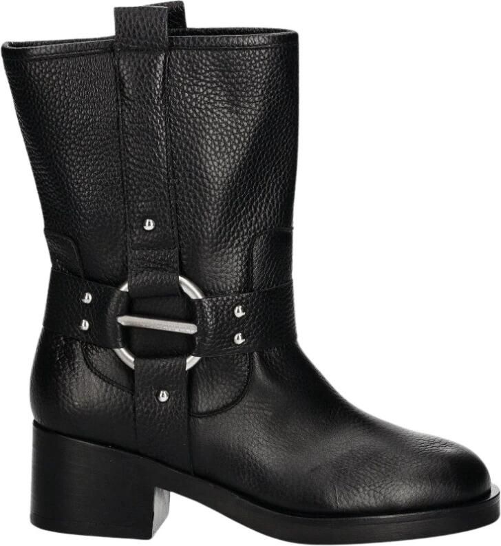 Karl Lagerfeld Boots Brooklyn Mid Leg Strap Boot in zwart
