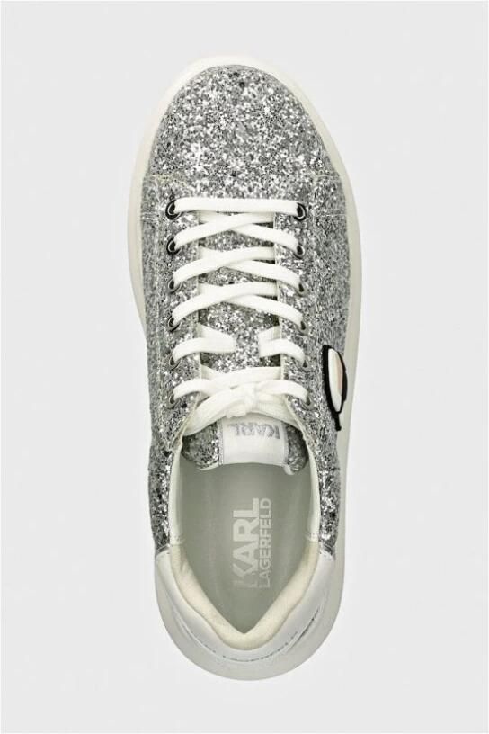Karl Lagerfeld Glitter Sneakers Kapri Style Gray Dames