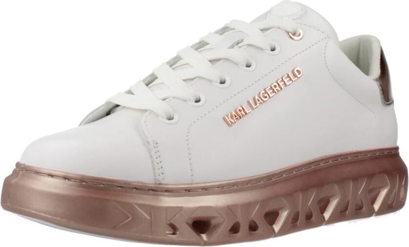 Karl Lagerfeld Low-Top Sneakers Kapri Kite Lo Lace Lthr in wit - Foto 3