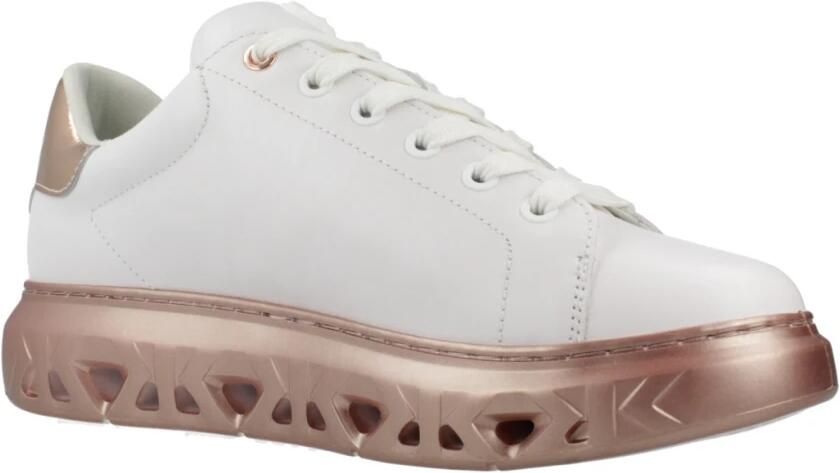 Karl Lagerfeld Low-Top Sneakers Kapri Kite Lo Lace Lthr in wit - Foto 4