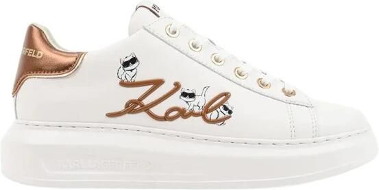 Karl Lagerfeld Sneakers laag brons zwart wit