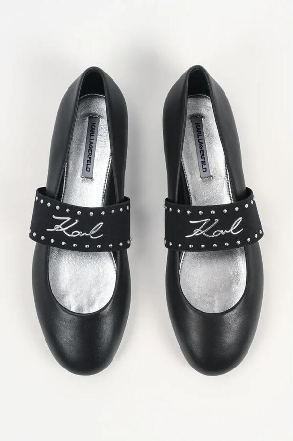 Karl Lagerfeld Ballerina zwart zilver - Foto 4
