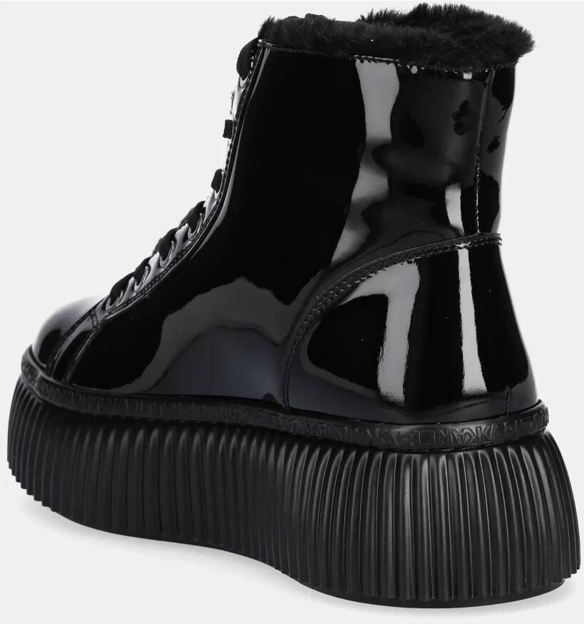 Karl Lagerfeld Sneakers Kreeper Lo Shine Mid Lace in zwart - Foto 3