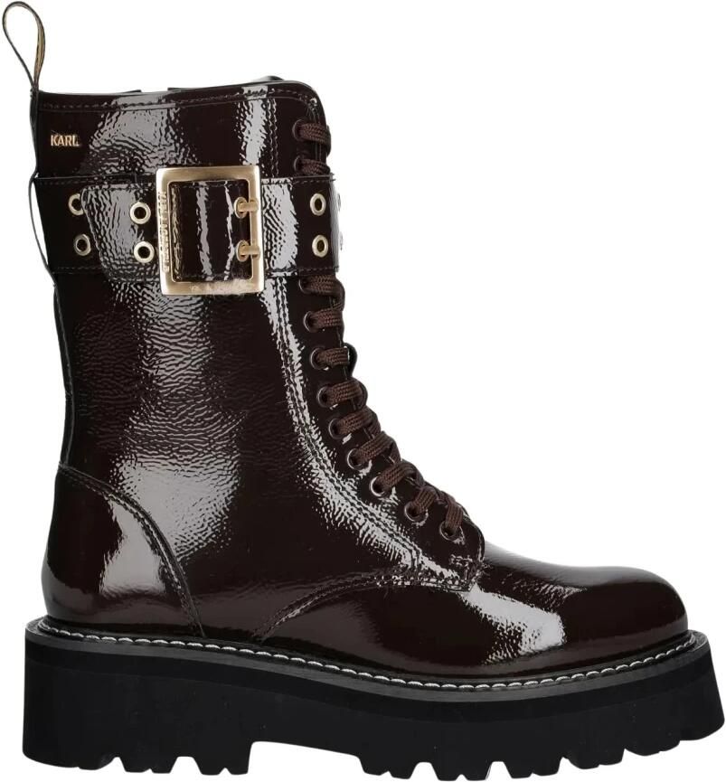 Karl Lagerfeld Kyla veterboots met gesp