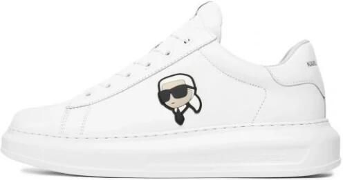 Karl Lagerfeld K Ikonik Kapri Sneakers Vetersluiting Effen Patroon White Heren - Foto 4
