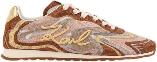 Karl Lagerfeld Sneakers laag beige bruin oudroze wit - Foto 2