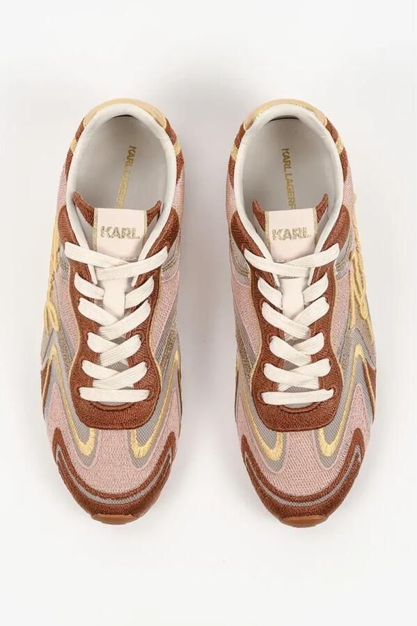 Karl Lagerfeld Sneakers laag beige bruin oudroze wit - Foto 5