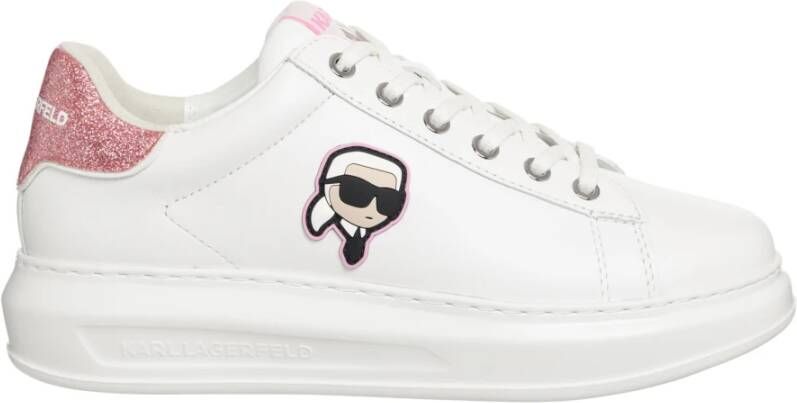 Karl Lagerfeld K Ikonik Kapri Sneakers Vetersluiting Effen Patroon White Dames