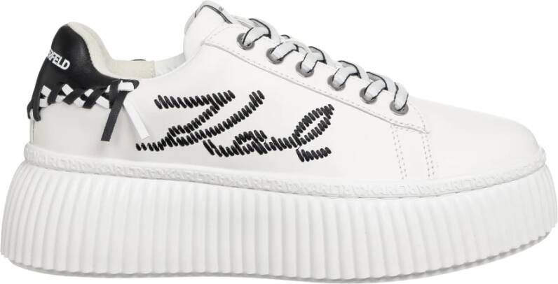 Karl Lagerfeld Sneakers Kreeper Lo Whipstitch Lo Lace in wit