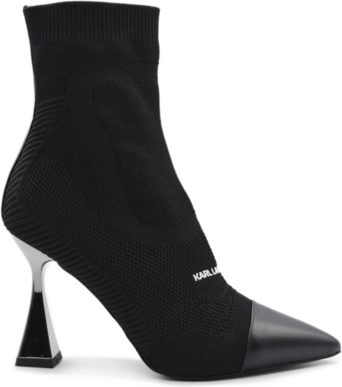 Karl Lagerfeld Boots & laarzen Debut Mix Knit Ankle Boot in zwart