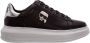 Karl Lagerfeld Lederen trainers sneakers k Ikonik Kapri Zwart Dames - Thumbnail 7