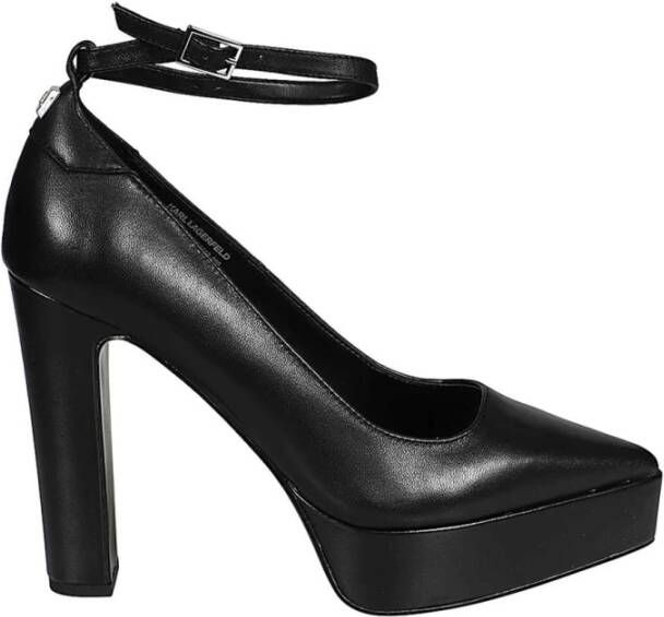 Karl Lagerfeld Leren puntige pumps