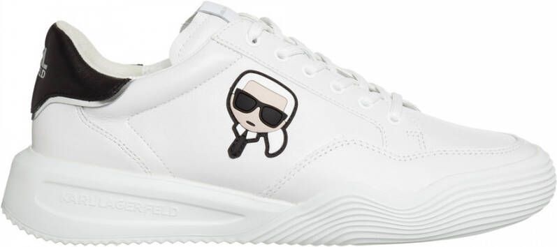 Karl Lagerfeld men's shoes leather trainers sneakers Kapri Run K Ikonik Wit Heren