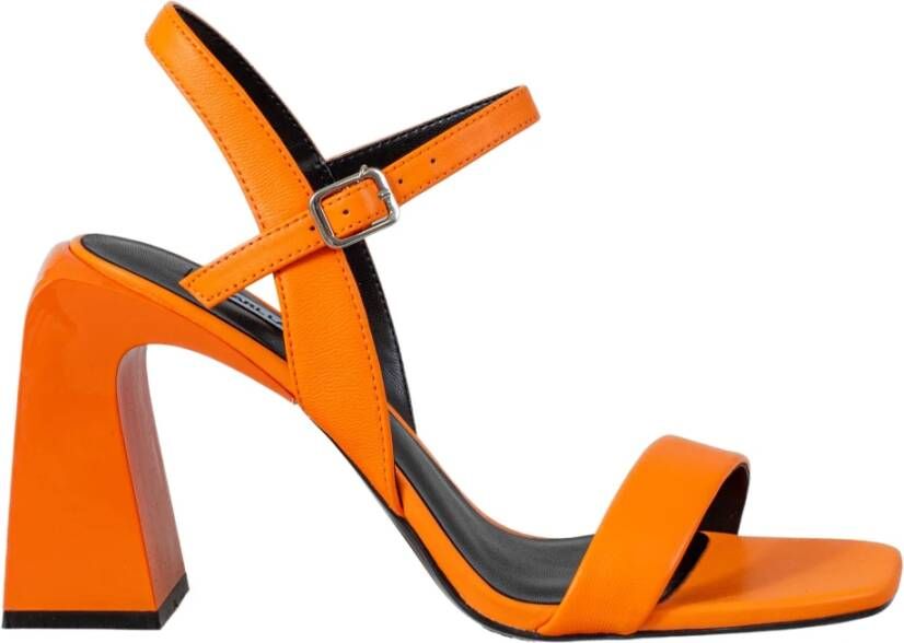 Karl Lagerfeld Moderne Elegantie Leren Hakken Orange Dames