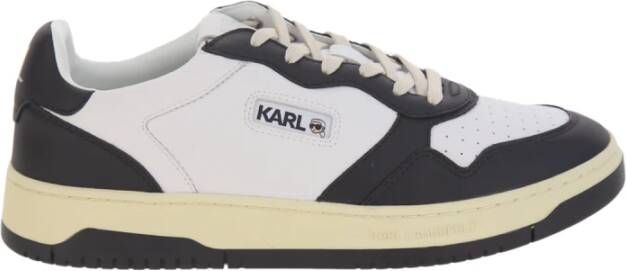 Karl Lagerfeld Multicolor Leren Lage Veterschoenen White Heren