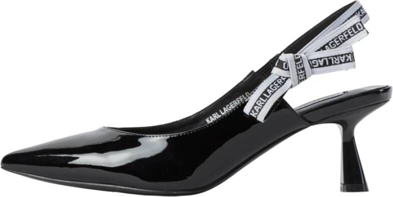 Karl Lagerfeld Hoge hakken Panache Ribbon Sling in zwart