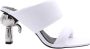 Karl Lagerfeld Witte Leren Blokhak Sandalen White Dames - Thumbnail 10
