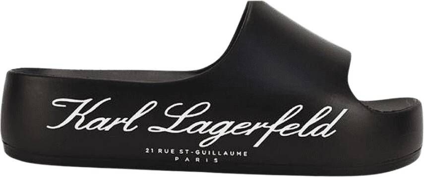 Karl Lagerfeld Slippers KOBO II Hotel Platform Slide in zwart