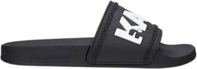 Karl Lagerfeld Zwarte Flip-Flop Regelmatige Stijl Black Heren