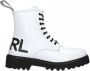 Karl Lagerfeld Witte Enkellaarzen Casual Gesloten Platte Schoenen White Dames - Thumbnail 4