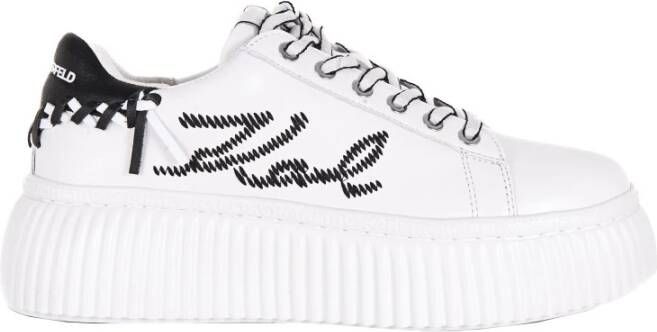 Karl Lagerfeld Sneakers Kreeper Lo Whipstitch Lo Lace in wit