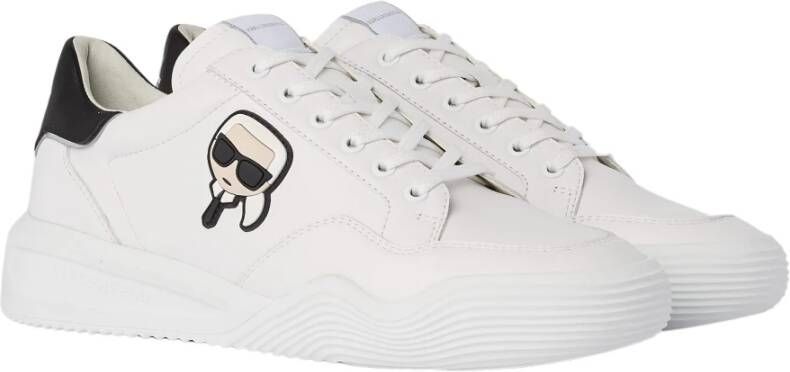 Karl Lagerfeld men's shoes leather trainers sneakers Kapri Run K Ikonik Wit Heren