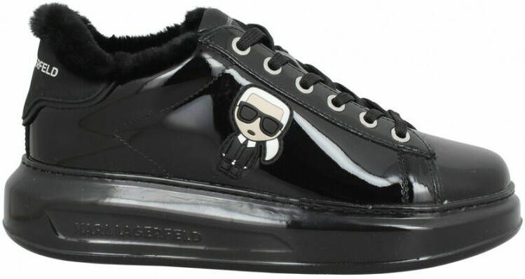 Karl Lagerfeld Sneakers Kapri Ikon Shine Lo Lace in zwart